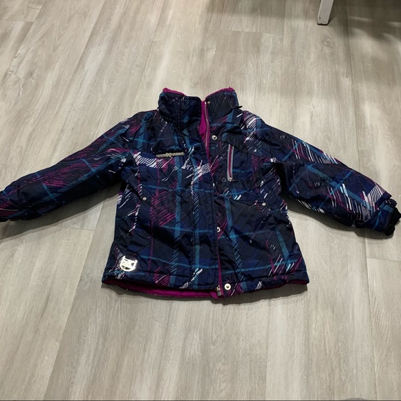ZeroXposur Pink Blue KIDS Snow Jacket Sz 4 - Picture 1 of 8